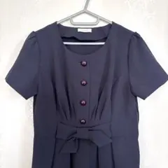 TRUDEA ネイビー ひざ丈ワンピース 半袖のサムネイル