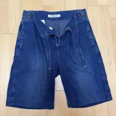OMNIGOD デニムショートパンツ サイドベルトのサムネイル