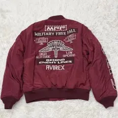 669　AVIREX　MA-1フライトジャケット　L　ボルドー