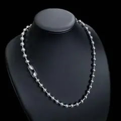ボールチェーンネックレス　シンプル　 シルバー　 8mm55cm