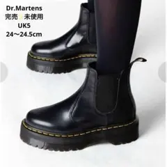 完売✨正規 未使用ドクターマーチン 厚底サイドゴア チェルシーブーツ 黒 UK5