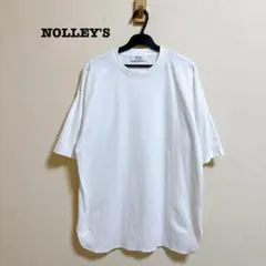 美品 NOLLEY'S 両面シルケット ラウンドテールTシャツ S ホワイトのサムネイル