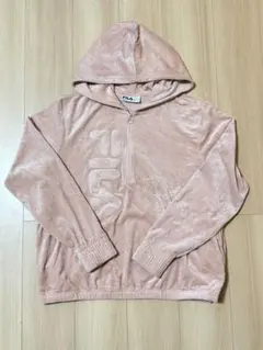 FILA 벨루어 하프 Zip 까마귀 핑크 XL