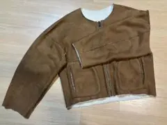 nanounverseBASEMENT エコファームートンリバーシブルブルゾン