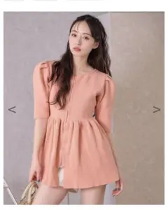 NICE CLAUP ペプラムニット