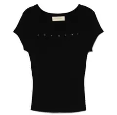 andmary Ami shirring logo tops black - メルカリ