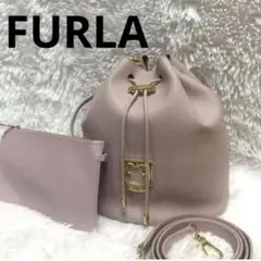 FURLA CORONA フルラ コロナ 巾着 ショルダーバッグ　ピンクのサムネイル