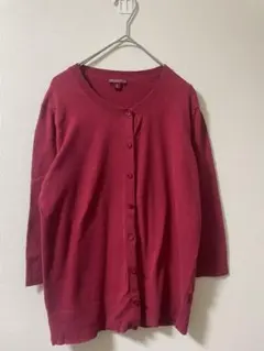 古着 匿名配送 MERONA カーディガン レッド M インポート　2-117
