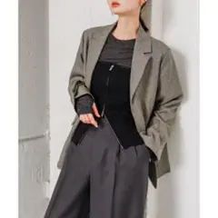 センスオブプレイス ジップ テーラード ジャケット