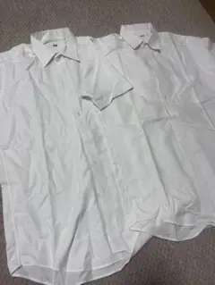 UNIQLO ホワイト 半袖シャツ Lサイズ 2点セット　クリーニング済