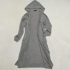 アズールバイマウジー◇ニットカーディガン フード付 シアー パーカー L