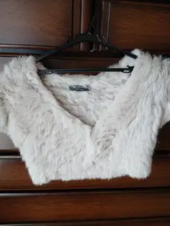 ラビットファーコート サイズ38 Vネック