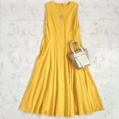 美品 ティッカ 2way リネン ロングシャツワンピース フレンチスリーブ