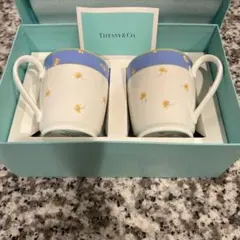 【新品・未使用・箱あり】ティファニー バレー ペアマグカップ