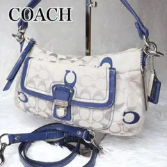 COACH シグネチャーワンショルダー、ハンドバッグ、ターンロック☆70