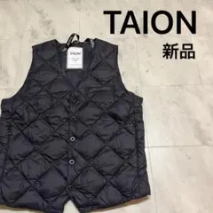 新品 タイオン 体温 ダウンベスト ナイロン キルティング ノーカラー