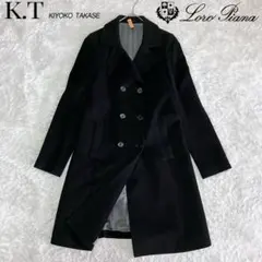 K.T KIYOKO TAKASE ロロピアーナ ダブル ロングコート ブラックのサムネイル