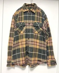 THE SCOTCH HOUSE チェック柄フランネルシャツ　Lオレンジ