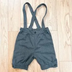 フォーマル　ハーフパンツ　ストライプ　グレー　かっこいい　オシャレ