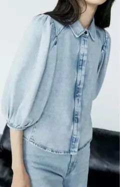 ZARA ザラ　デニムブラウス　完売品