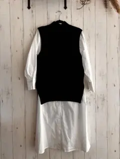 アーバンリサーチ ニット　シャツワンピース