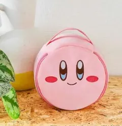 星のカービィ　ぬいぐるみ　　フェイスポーチ　持ち手付 小物入れ　フワフワで可愛い