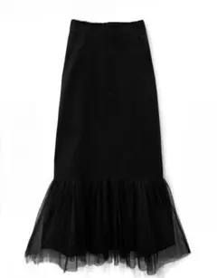 GRL グレイル　チュールドッキングマーメイドスカート　gm624 黒　S 綿