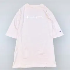 Champion チャンピオン トレーナー ロング丈 半袖 ピンク スウェット