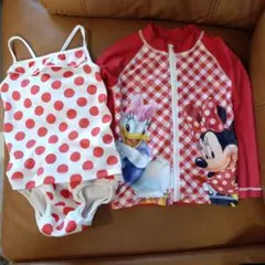 Disney ミニー＆デイジー 水着 ラッシュガード セット 90 95