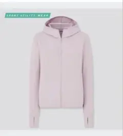 UNIQLO エアリズムUVカットメッシュパーカー MSピンク 指穴付き