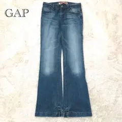 GAP ブーツカット デニムパンツ W68 0REG 青 インディゴ カジュアルのサムネイル