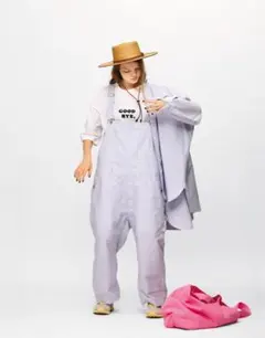 jsluxe ☆ OXストライプ オーバーオール