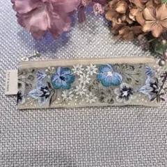 インド刺繍リボン　ペンケース