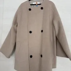 ノーカラー ピーコート
