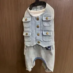 戌壱ニッカポッカ　ライトブルー　２号ロング　犬服　新品未使用タグ付き