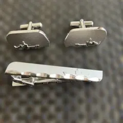 海上自衛隊シルバー ネクタイピンとカフスセット