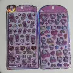 エスターバニーうるちゅるポップ　キティちゃん　レオパード コットンパフィーシール