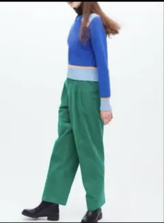 新品MARNI UNIQLO コーデュロイワイドフィットタックパンツ