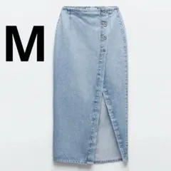 ZARA クロスオーバーデニムスカート