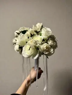 ブーケ バレエコアブーケウェディングブーケ 造花 前撮り結婚式　美品