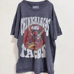 マーベル Tシャツ クルーネック 半袖 アメコミプリント グレー 【M～L】のサムネイル