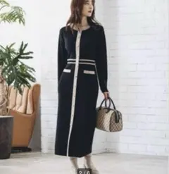 ハイショクＩラインニットワンピース Andemiu アンデミュウ