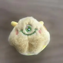 目のマーク付き黄色いポーチ　ぷりぷりモンスター　WEGO 小物入れ　財布　ポーチ