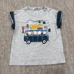 familiar チェック Tシャツ 90 車