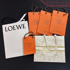 HERMES LOEWE Dior 高級ブランド紙袋　ショッパー