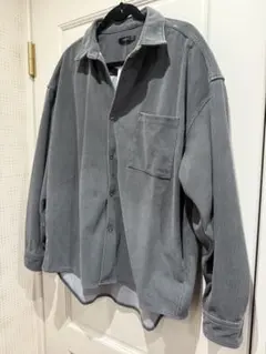 グラデーションコーディロイオーバーサイズシャツ　Lサイズ