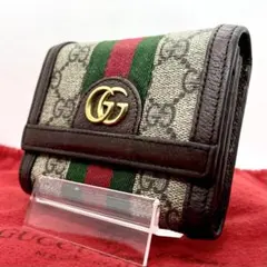 極美品/現行✨グッチ オフィディア 三つ折り財布 マーモント GGスプリーム