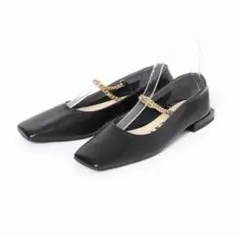 LE TALON TAEKO HIGASHIHARAレザースクエアフラット靴