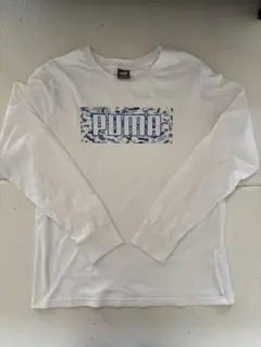 PUMA ホワイト 長袖カットソーキッズ140
