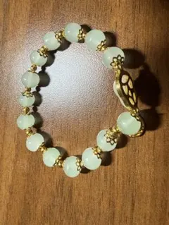 ブレスレットセット（緑・ピンク・木製）　3点